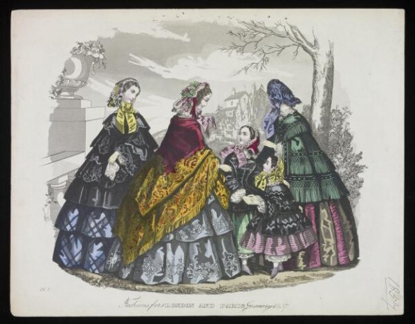 Unknown, London and Paris Fashions for January 1857