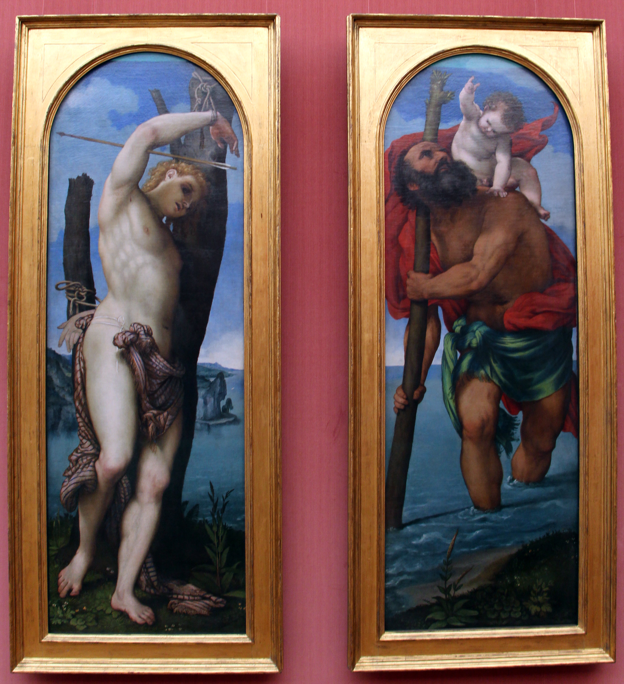 Lorenzo Lotto, The saints Sebastian and Christopher
