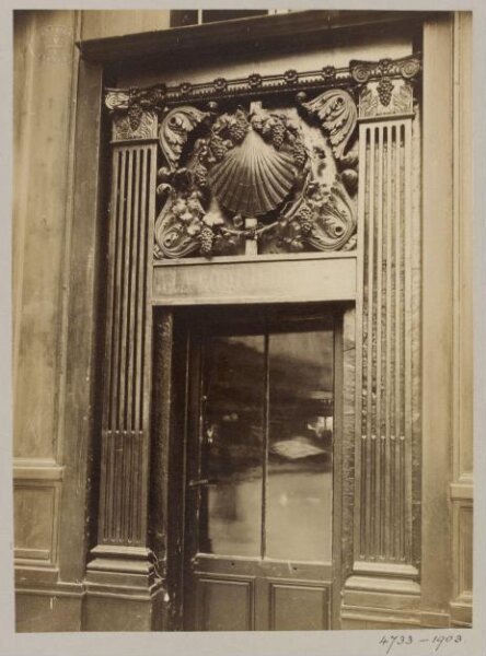 Atget, Jean-Eugène-Auguste, Sign of a Shop, rue de la Sourdiere, Paris, France