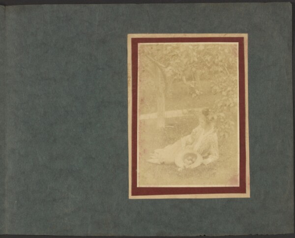Louis Fleckenstein, [Woman with Hat Full of Apples in Garden]