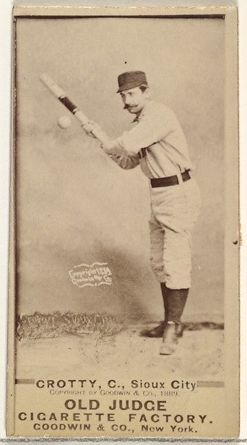 Goodwin & Company, Joseph P. "Joe" Crotty, Catcher, Sioux City Corn Huskers, from the Old Judge series (N172) for Old Judge Cigarettes