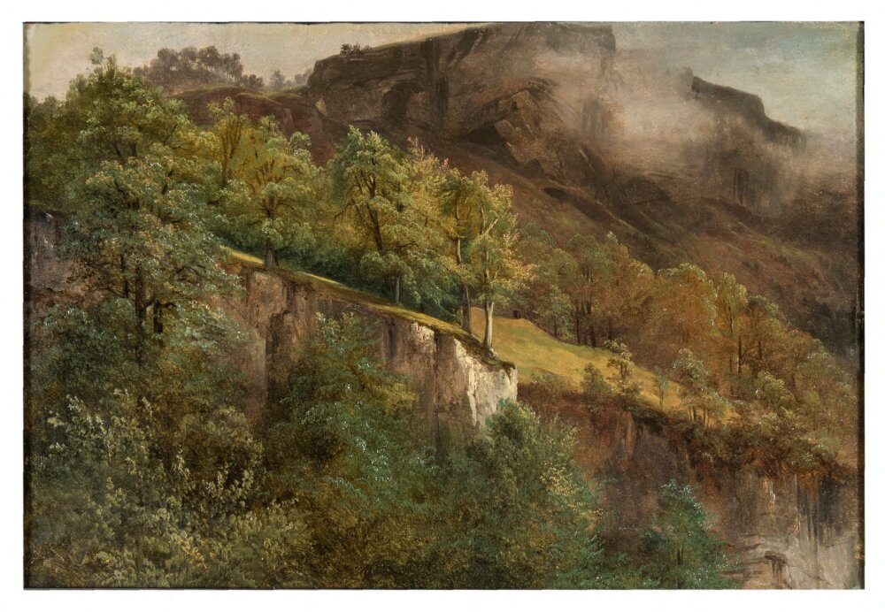 Alexandre Calame, Mountaneous Landscape in Valais