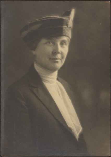 Louis Fleckenstein, [Portrait of a Woman with Veiled Hat]