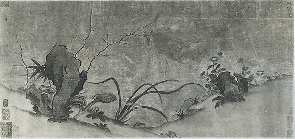 Unidentified artist, Still Life with Flowers and Rocks