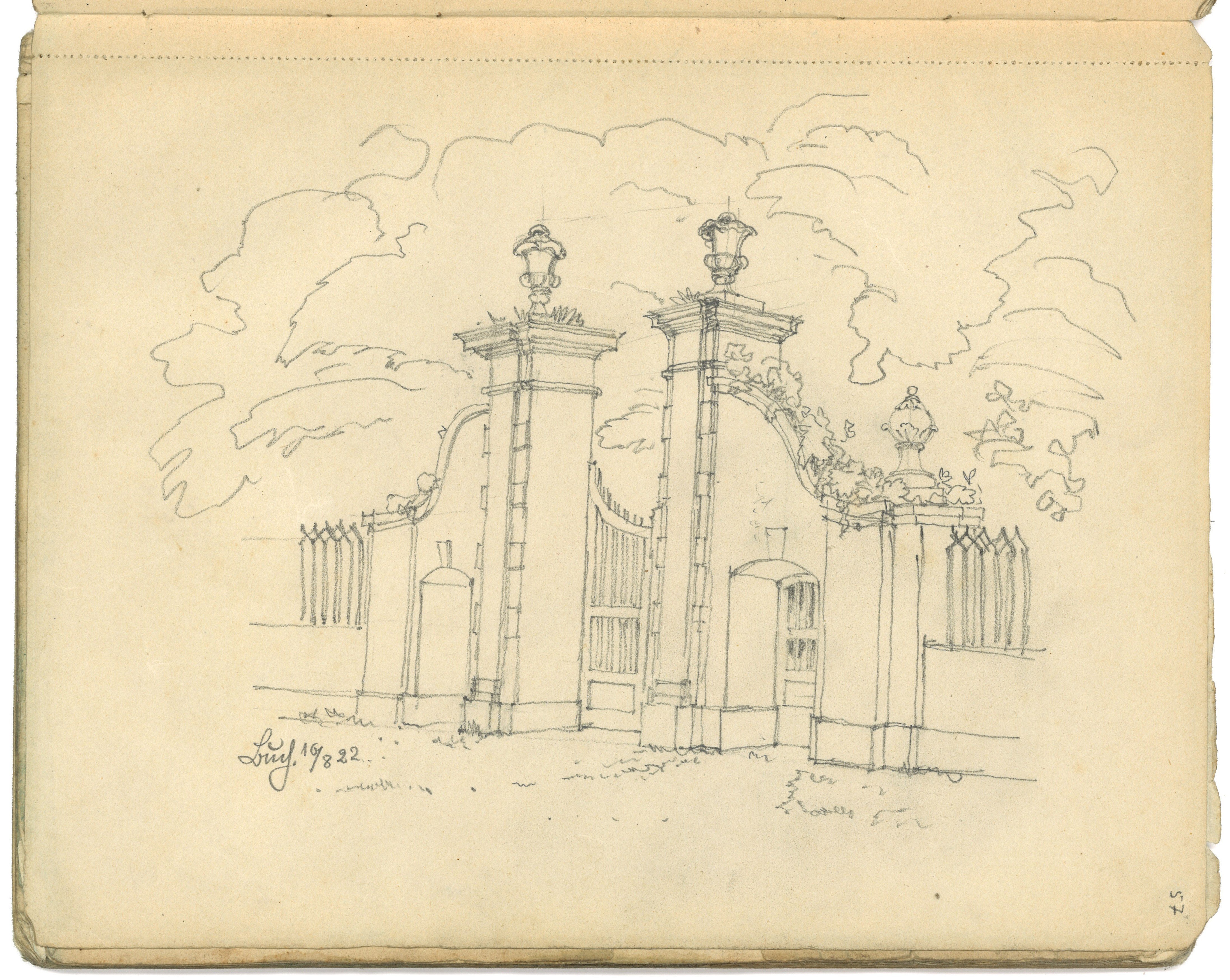 Otto Stiehl, Berlin-Buch: Schlosspark, Tor (Außenseite)