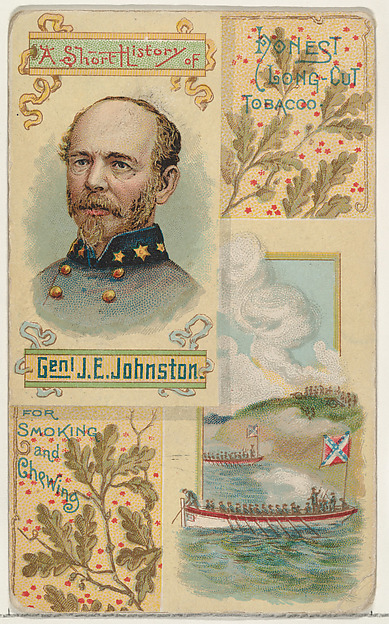 W. Duke, Sons & Co., A Short History: General Joseph E. Johnston, from the Histories of Generals series (N114) issued by W. Duke, Sons & Co. to promote Honest Long Cut Smoking and Chewing Tobacco