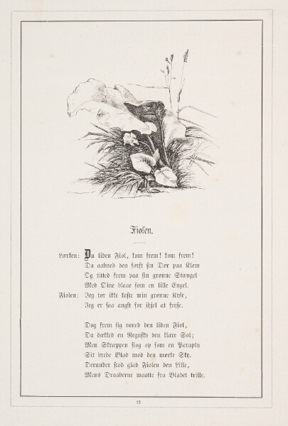 H.P. Hansen, Fiolen. Illustration til H.V. Kaalund, "Fabler for Børn"