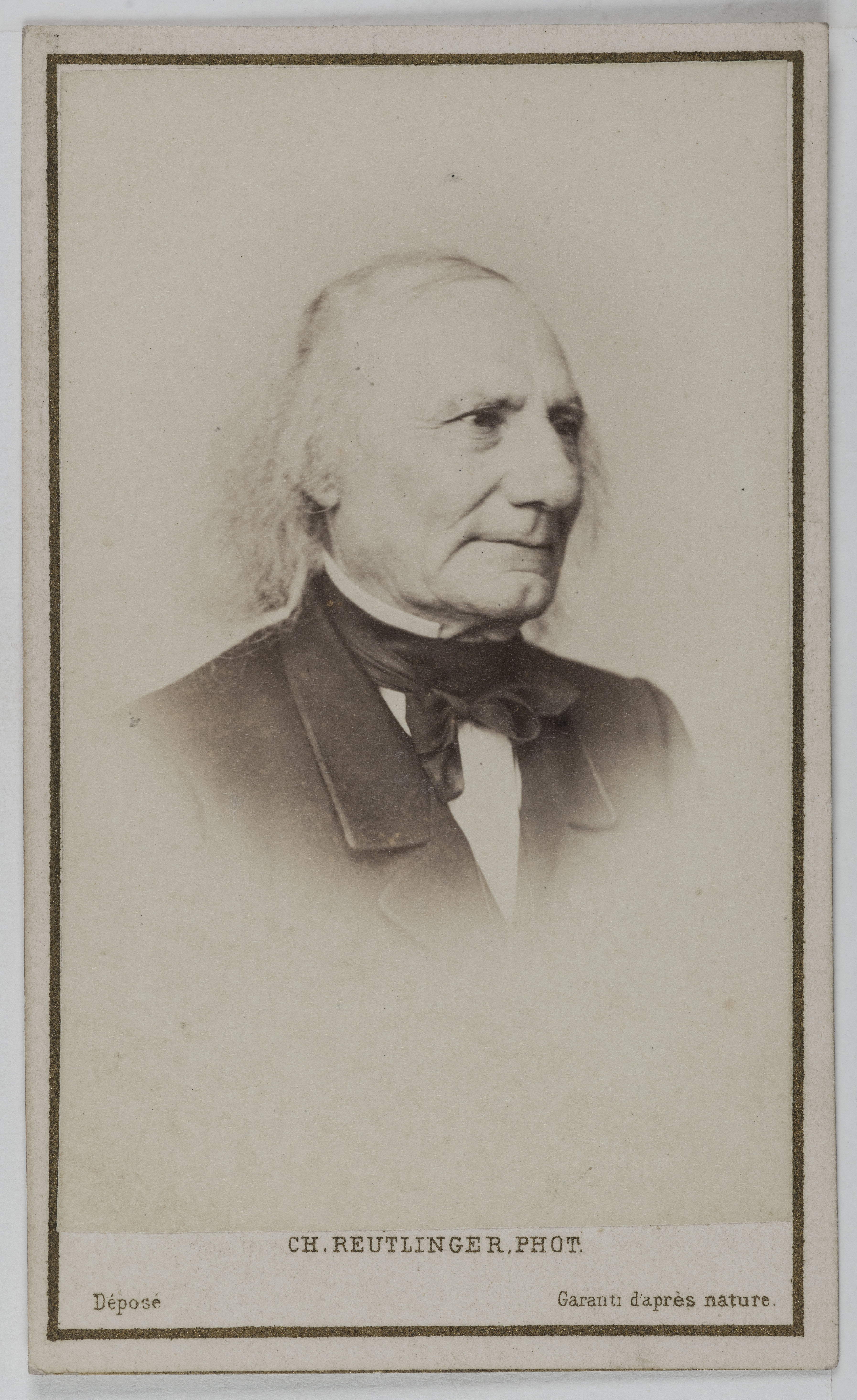 Charles Reutlinger, Portrait de Joseph Naudet (1786-1878), érudit et directeur de la Biblitohèque Nationale.