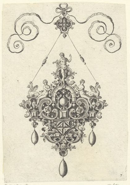 Collaert, Hans, (approximately 1530-1581), (printmaker), Designs for pendants: Apollo and to female nudes