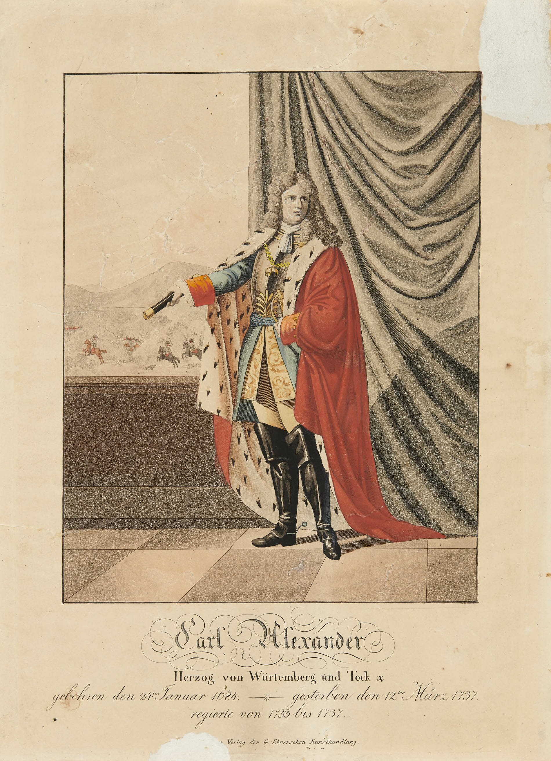 Georg Ebner, Bildnis Herzog Karl Alexander von Württemberg