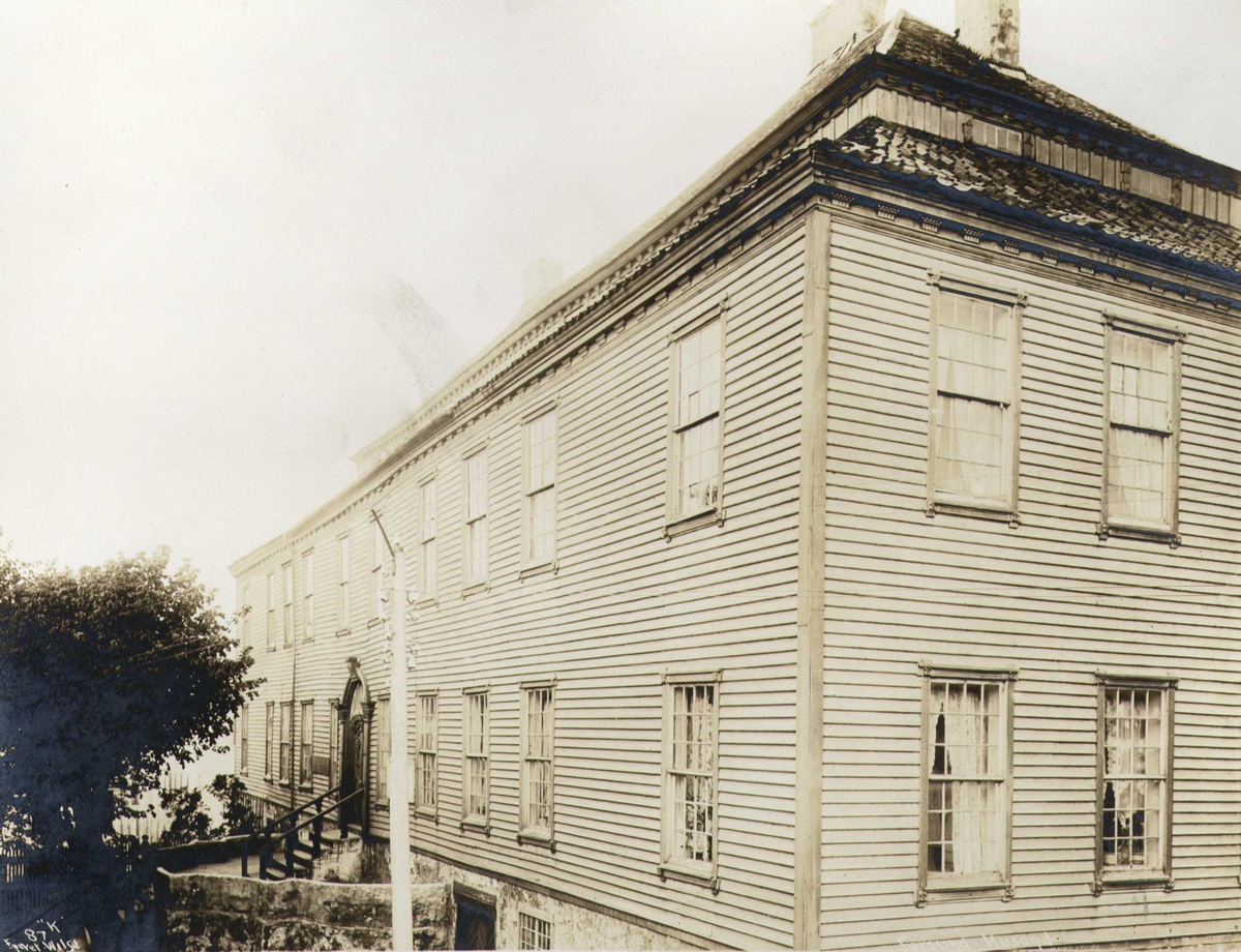 Anders Beer Wilse, Hovedbygning, Husan, Farsund, Vest-Agder. Husan benyttes nå som rådhus. Fotografert 1912.