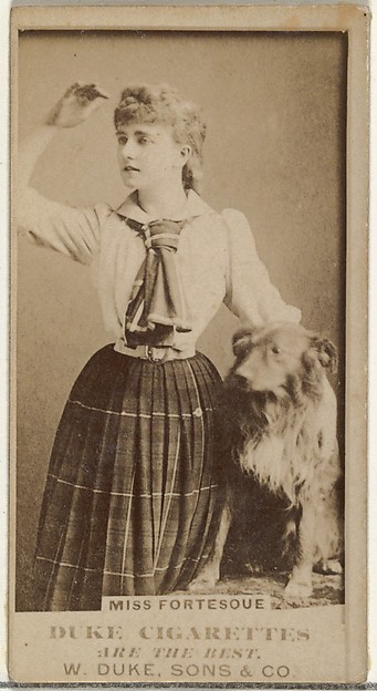 W. Duke, Sons & Co., Miss Fortesque, from the Actors and Actresses series (N145-7) issued by Duke Sons & Co. to promote Duke Cigarettes