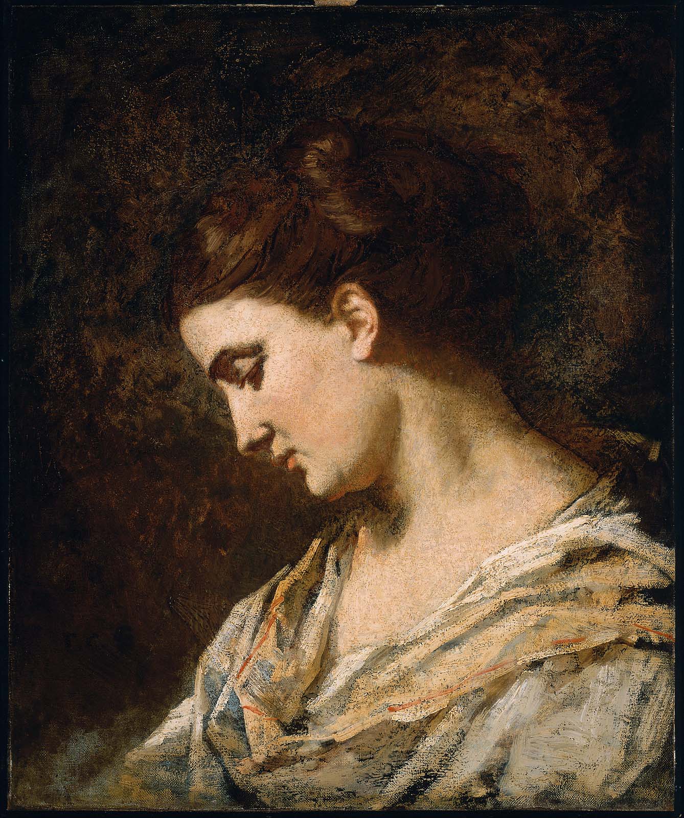 Thomas Couture, Head of a Woman in Profile