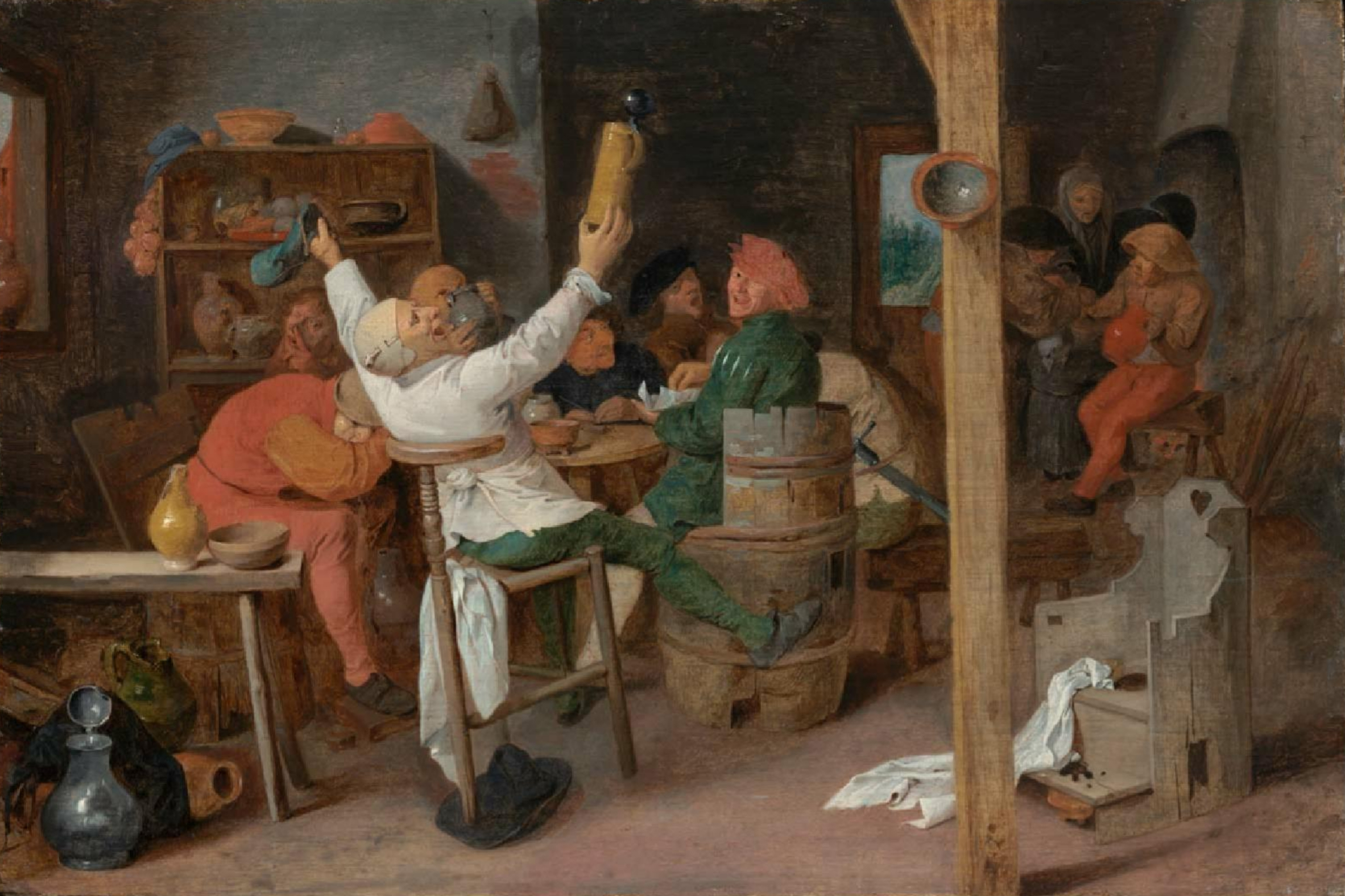 Adriaen Brouwer, Peasants Carousing in a Tavern