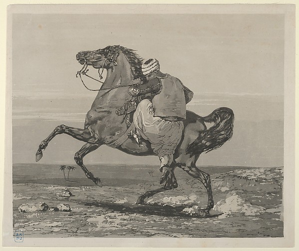 Eugène Delacroix, Turk Mounting His Horse
