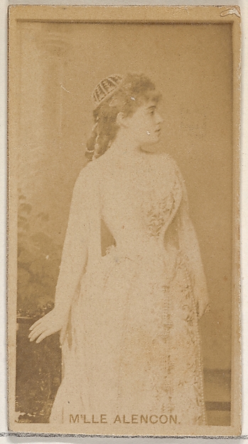 Allen & Ginter, M'lle Alencon, from the Actors and Actresses series (N45, Type 8) for Virginia Brights Cigarettes