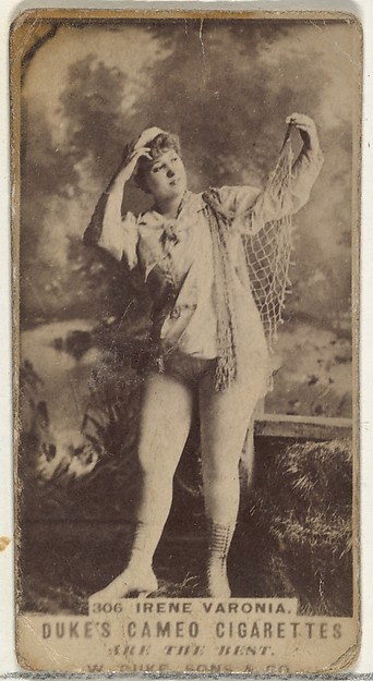 W. Duke, Sons & Co., Card Number 306, Irene Verona, from the Actors and Actresses series (N145-5) issued by Duke Sons & Co. to promote Cameo Cigarettes