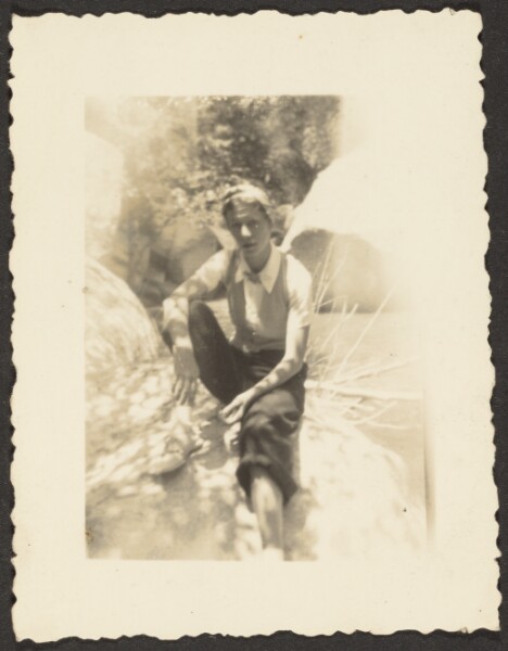 Louis Fleckenstein, [Boy Seated in Shadows]