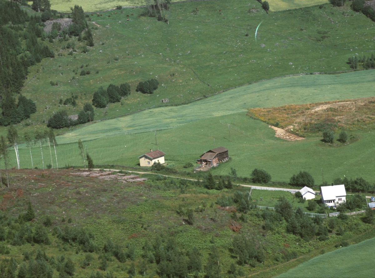 Widerøes Flyveselskap A/S, Flyfoto, boliger, Hundskjold, Brøttum, Ringsaker.