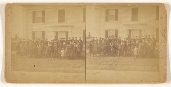 Unknown, [Group of school children posed outside]