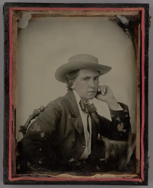 Unknown, [Portrait of a Seated Man Wearing a Stetson Hat]