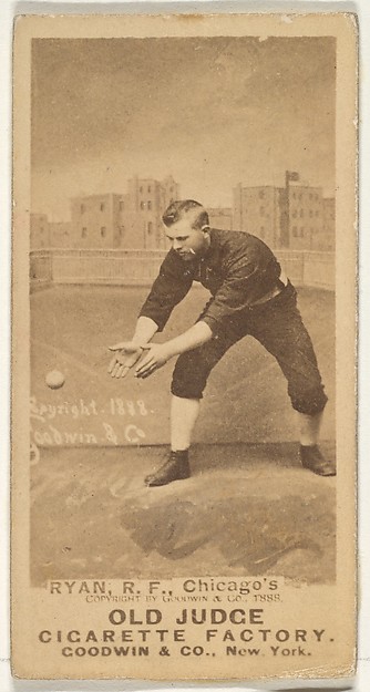 Goodwin & Company, Ryan, Right Field, Chicago, from the Old Judge series (N172) for Old Judge Cigarettes