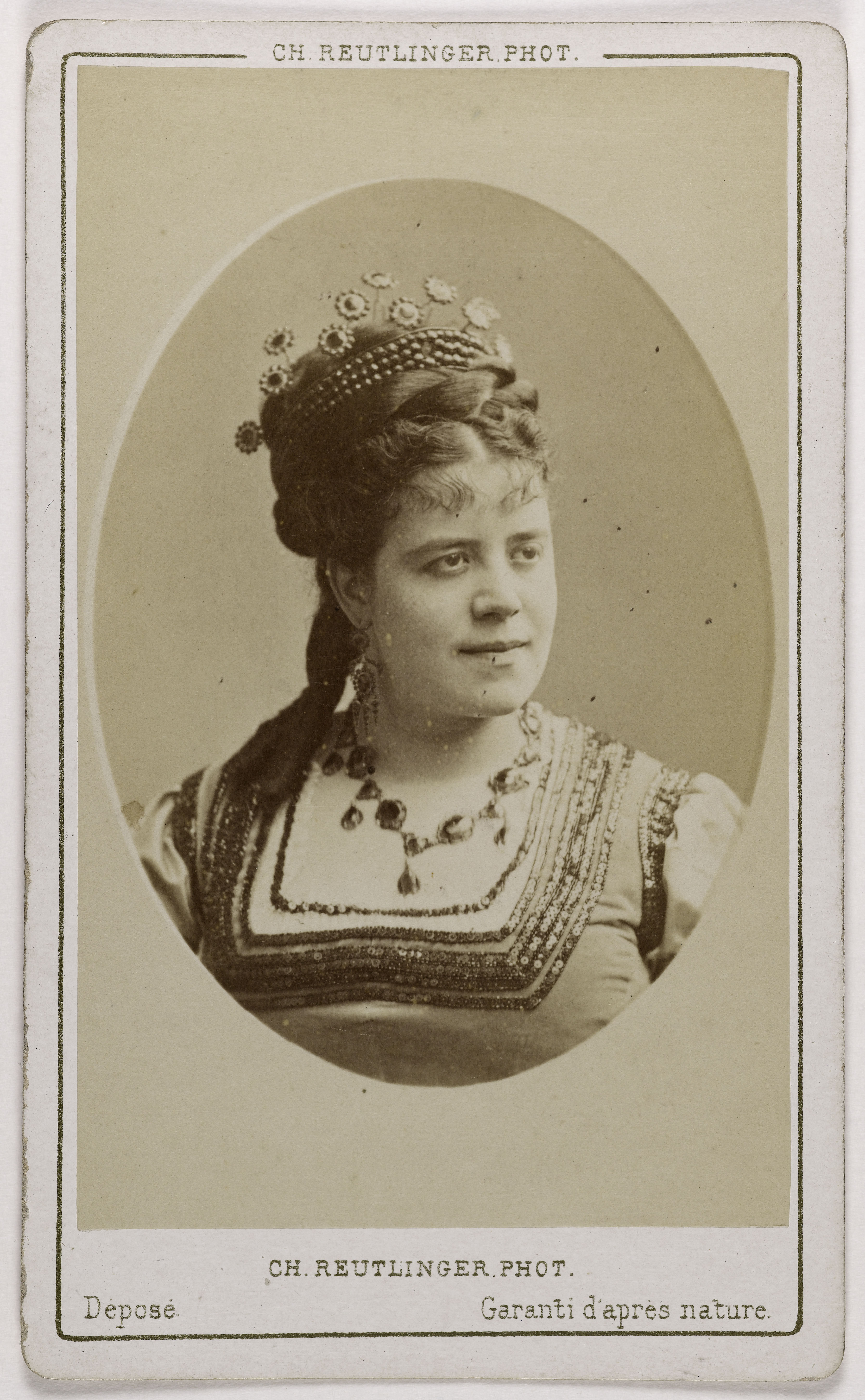 Charles Reutlinger, Portrait de Rosine Bloch (1844-1891) (chanteuse lyrique)