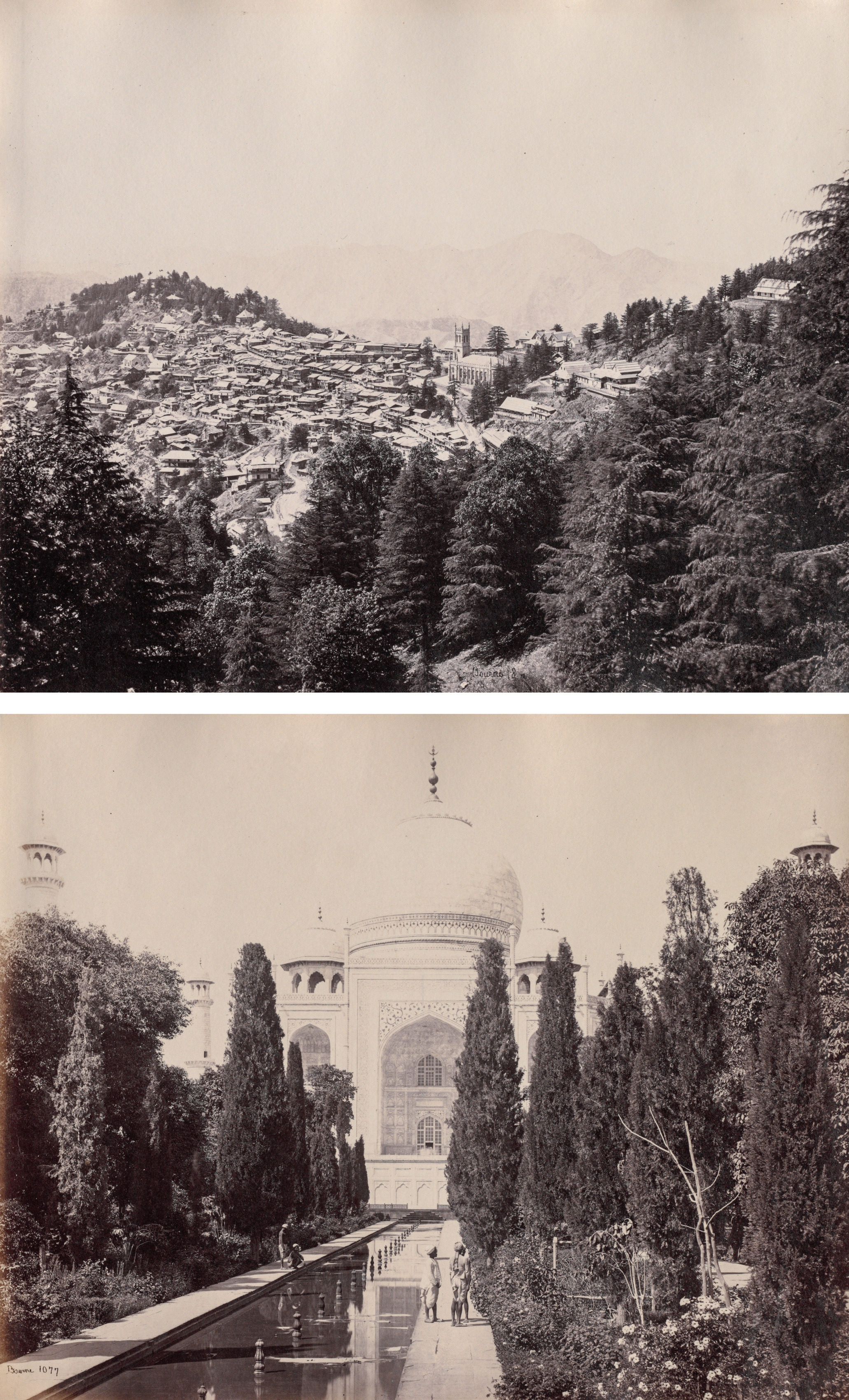 Samuel Bourne, Shimla and the Taj Mahal