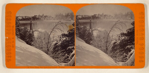 George E. Curtis, Horse Shoe Fall from Goat Island. Winter. [Niagara Falls, New York]