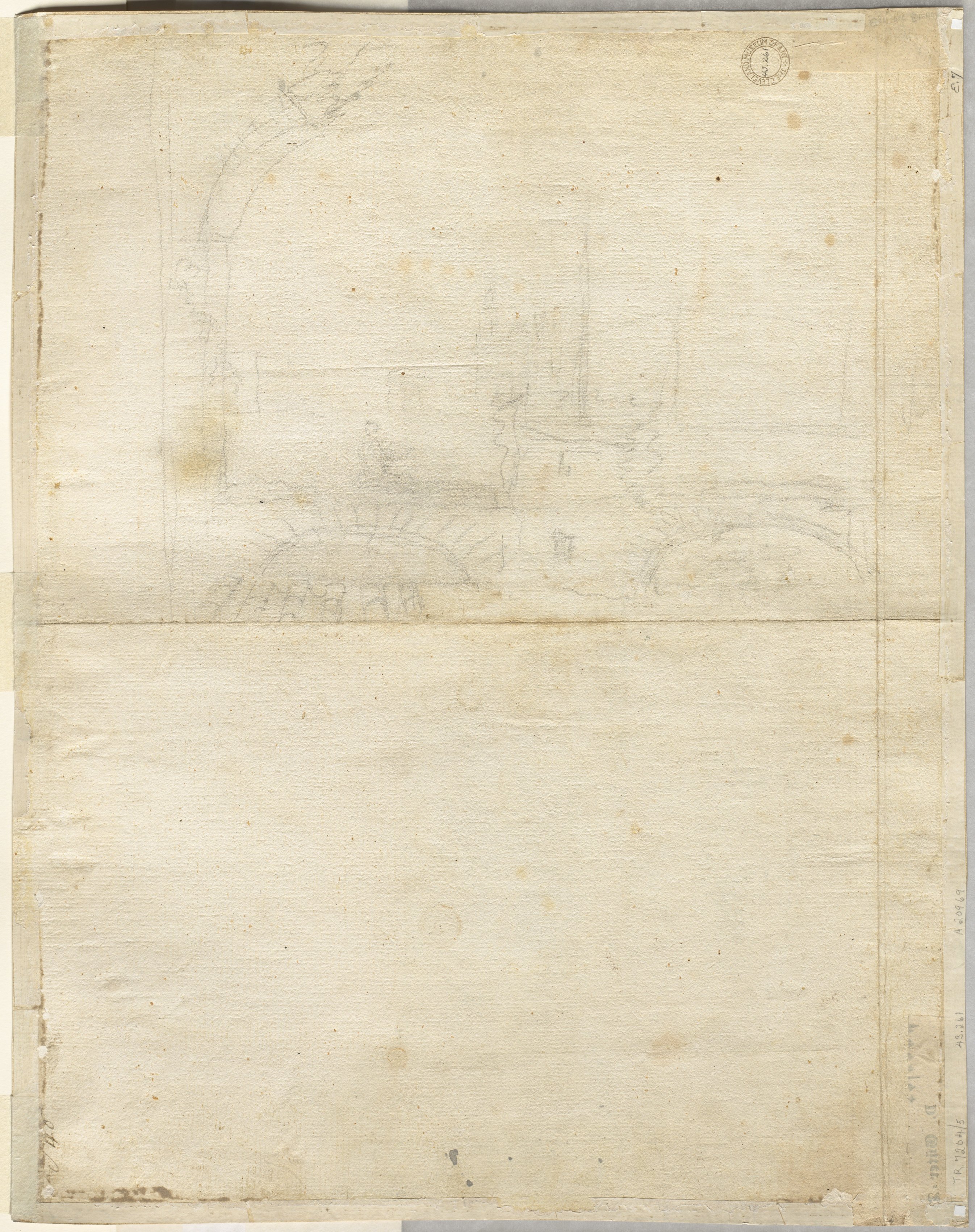 Lievin Cruyl, Sketch for San Giovanni in Laterano (verso)