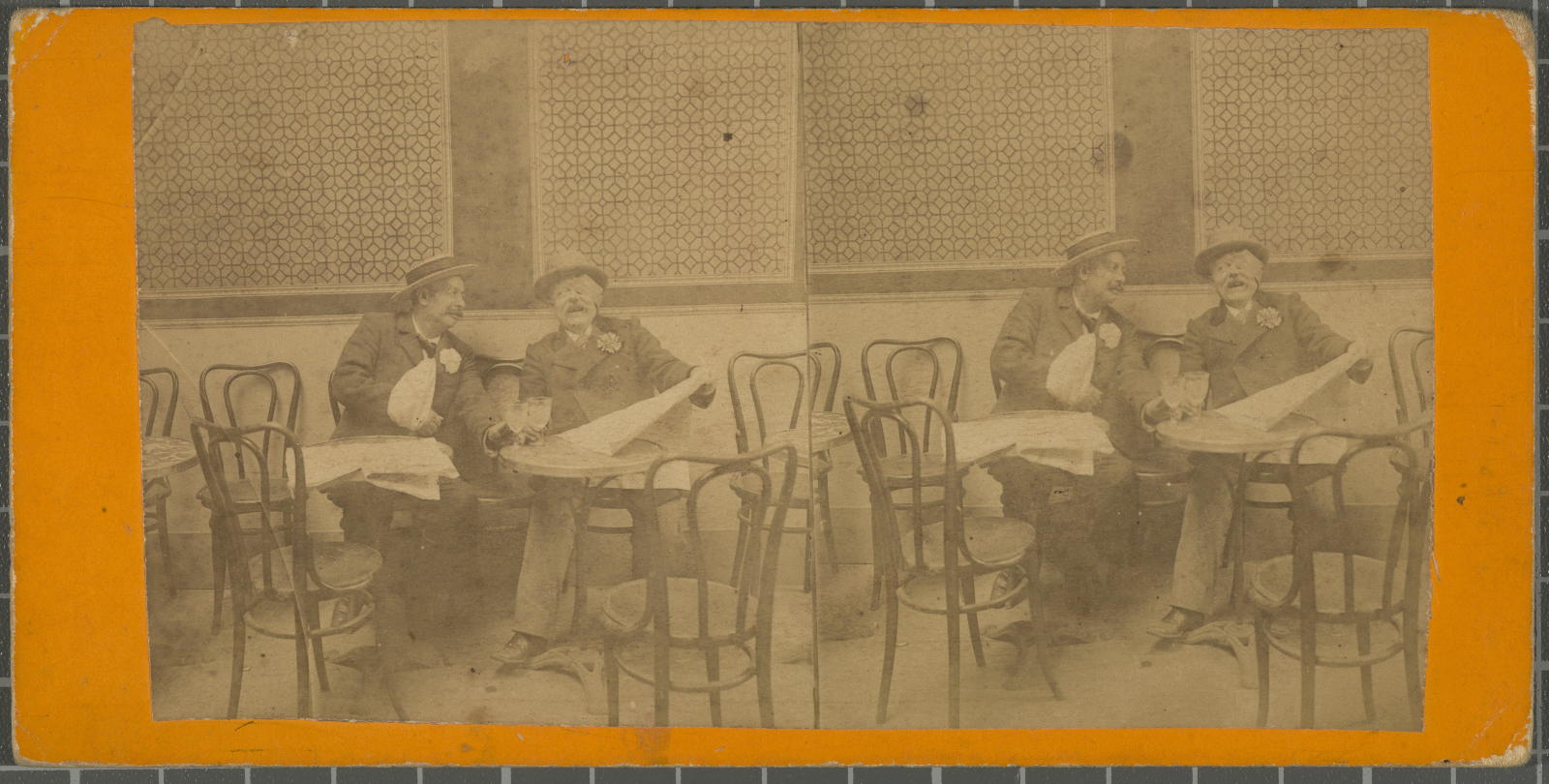 Desconegut, [two men in a bar reading the diary] [two men in a bar reading the diary]