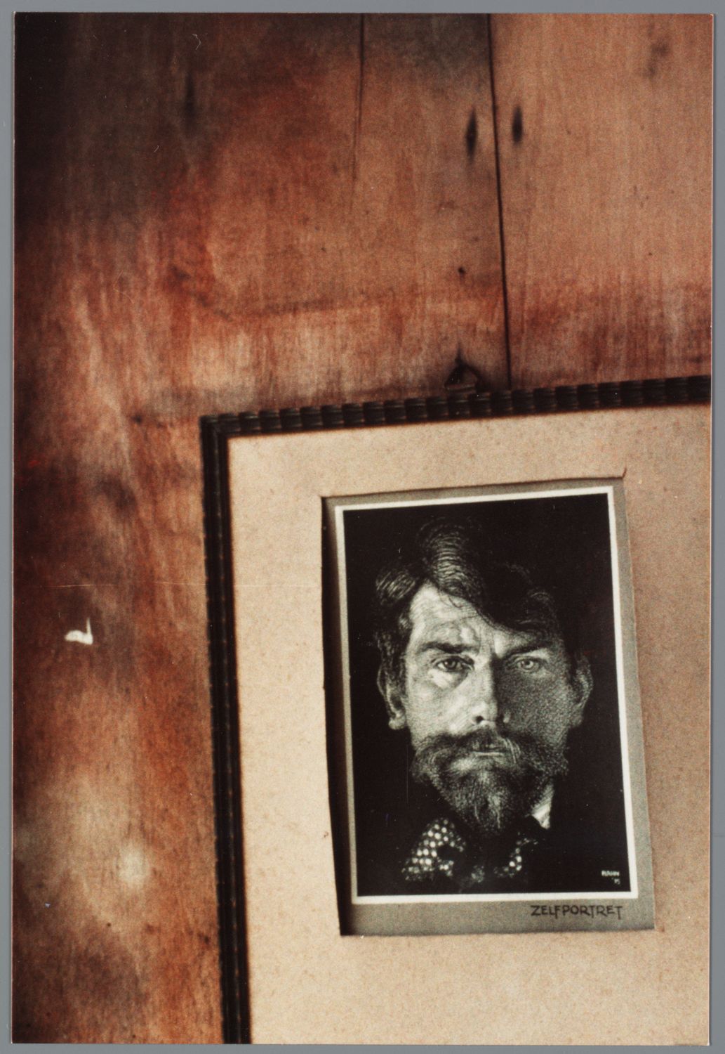 Hahn, Albert,draughtsman., Zelfportret in atelier van Hahn