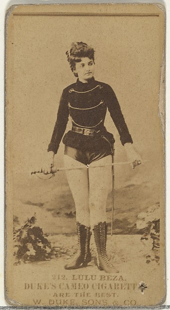 W. Duke, Sons & Co., Card Number 212, Lulu Beza, from the Actors and Actresses series (N145-5) issued by Duke Sons & Co. to promote Cameo Cigarettes