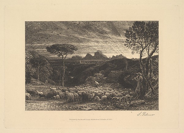 Samuel Palmer, Opening the Fold, or Early Morning