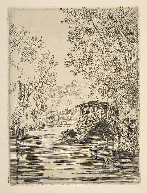 Félix Bracquemond, The Dyer's Boat (Bas-Meudon)
