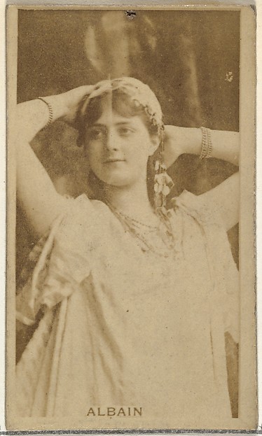 W. Duke, Sons & Co., Miss Albain, from the Actors and Actresses series (N145-8) issued by Duke Sons & Co. to promote Duke Cigarettes