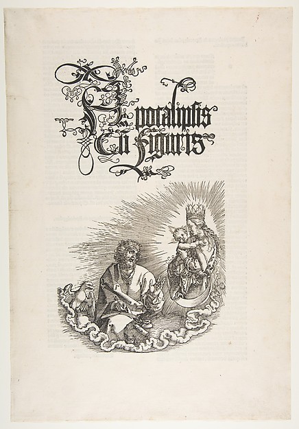 Albrecht Dürer, The Virgin Appearing to Saint John, from "The Apocalypse"