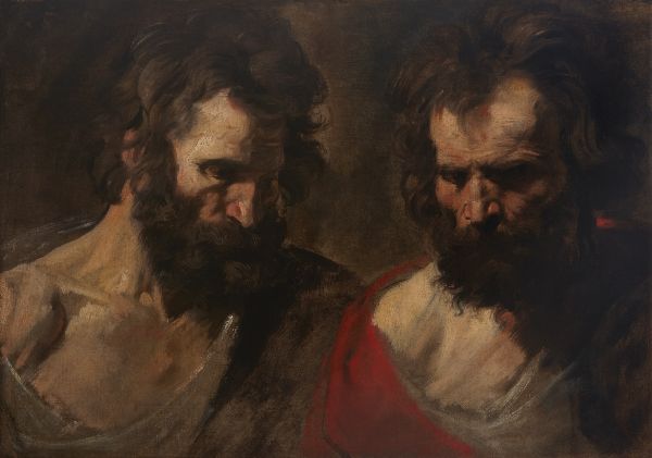 Anthony van Dyck, Two Head Studies of a Bearded Man