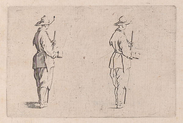 Jacques Callot, Le Paysan Tenant un Gobelet (The Peasant Holding a Cup), from "Les Caprices" Series B, The Nancy Set