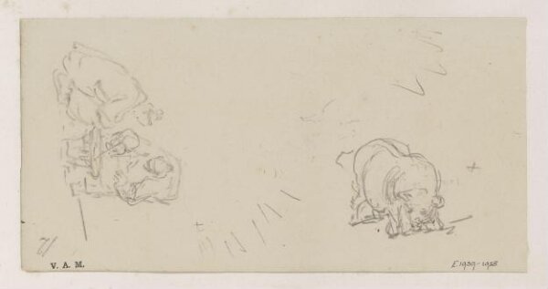 George Chinnery, Figures at a stove, and a pig