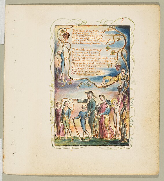 William Blake, Songs of Innocence: The Ecchoing Green (second plate)