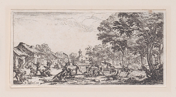 Jacques Callot, Le Revanche des Paysans (The Revenge of the Peasants), plate 5 from "Les Petites Misères de la Guerre" (The Little Miseries of War)