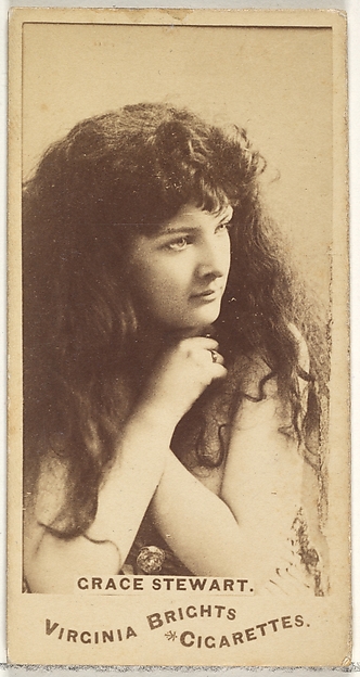 Allen & Ginter, Grace Stewart, from the Actors and Actresses series (N45, Type 1) for Virginia Brights Cigarettes