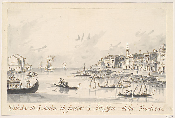 Giacomo Guardi, The Punta di Santa Marta, Opposite the Giudecca