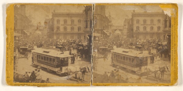 Eadweard J. Muybridge, Montgomery Street, Corner of Market Street, San Francisco, Fourth of July