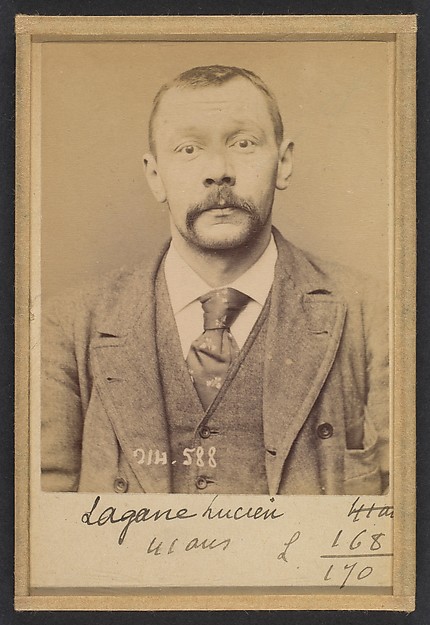 Alphonse Bertillon, Lagane (ou Lagasse). Lucien, Pierre. 35 ans. 22/2/94.