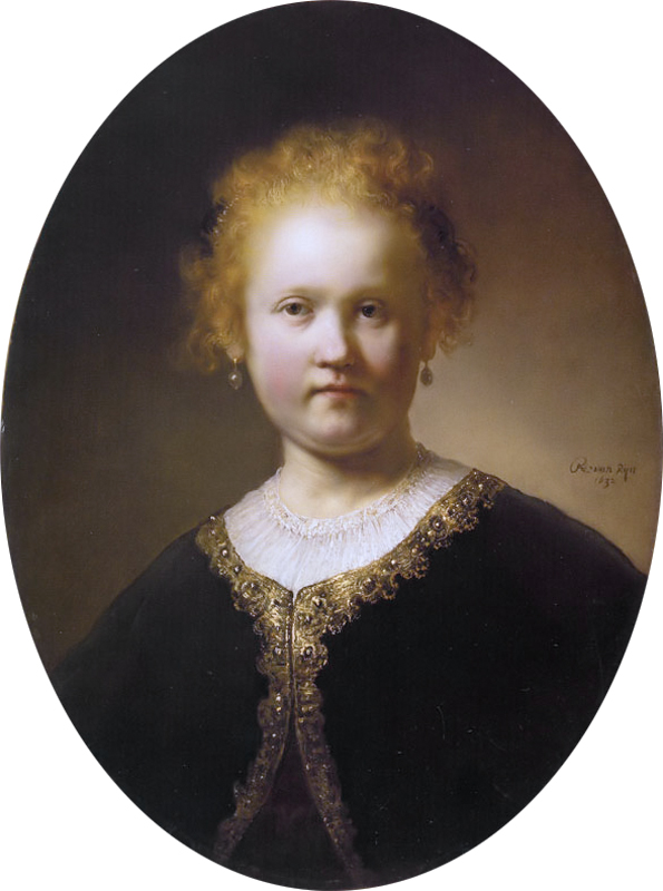 Rembrandt, Young Girl in a Gold-Trimmed Cloak