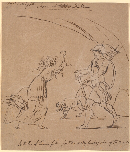 Nicolai Abildgaard, Scene af Ossian; Morna og Duchomar