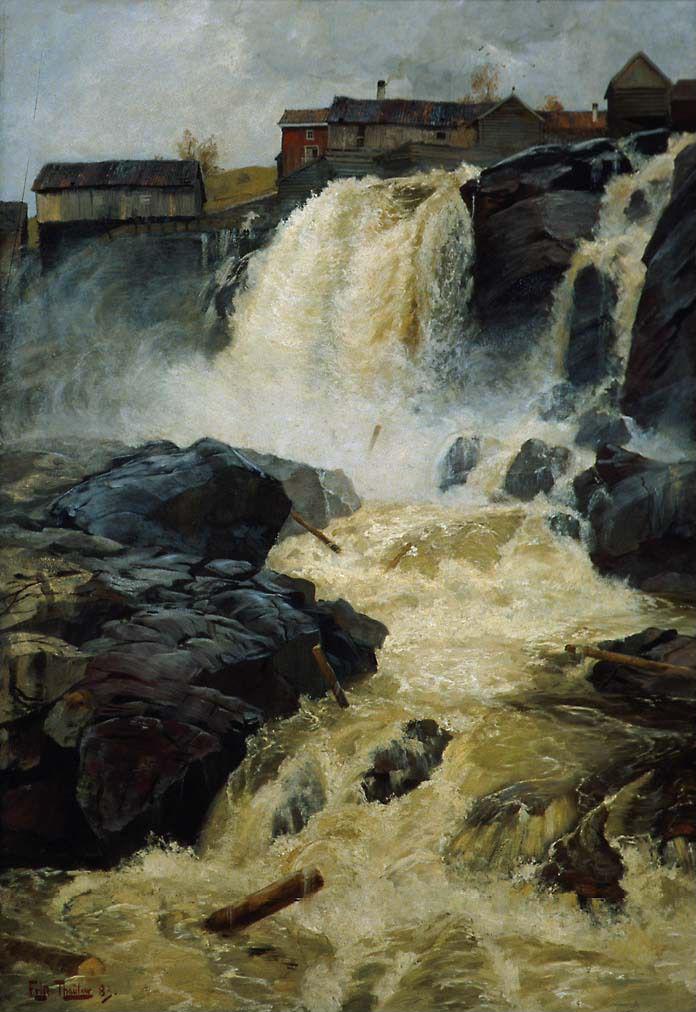 Frits Thaulow, The Waterfall Haugsfossen