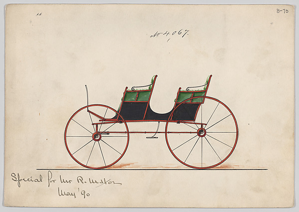 Brewster & Co., Design for 4 seat Phaeton, no top, no. 4067